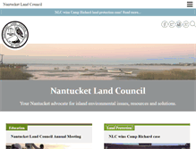 Tablet Screenshot of nantucketlandcouncil.org